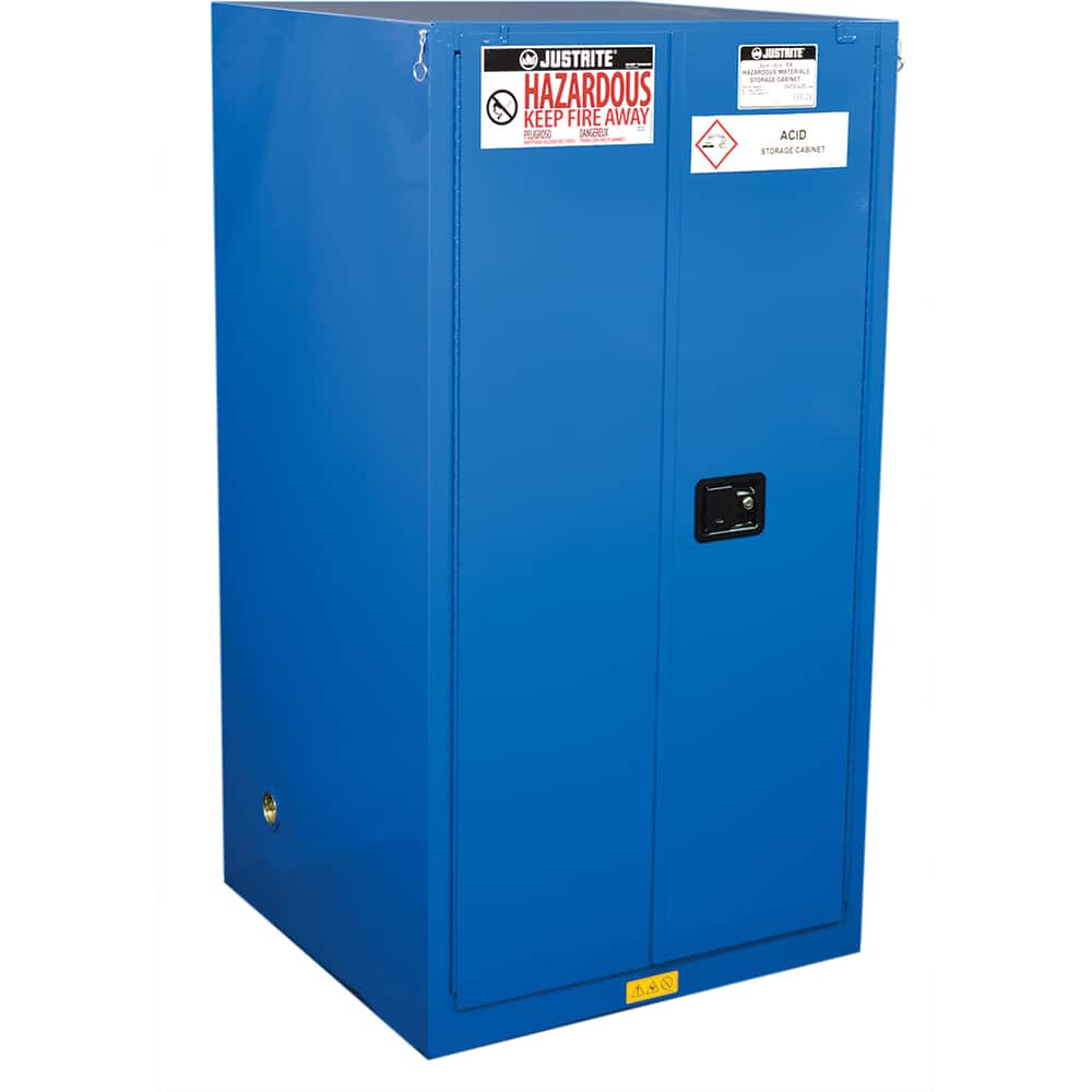 Justrite - 2 Door 2 Shelf 60 Gal Safety Cabinet for Flammable Substances - Exact Industrial Supply