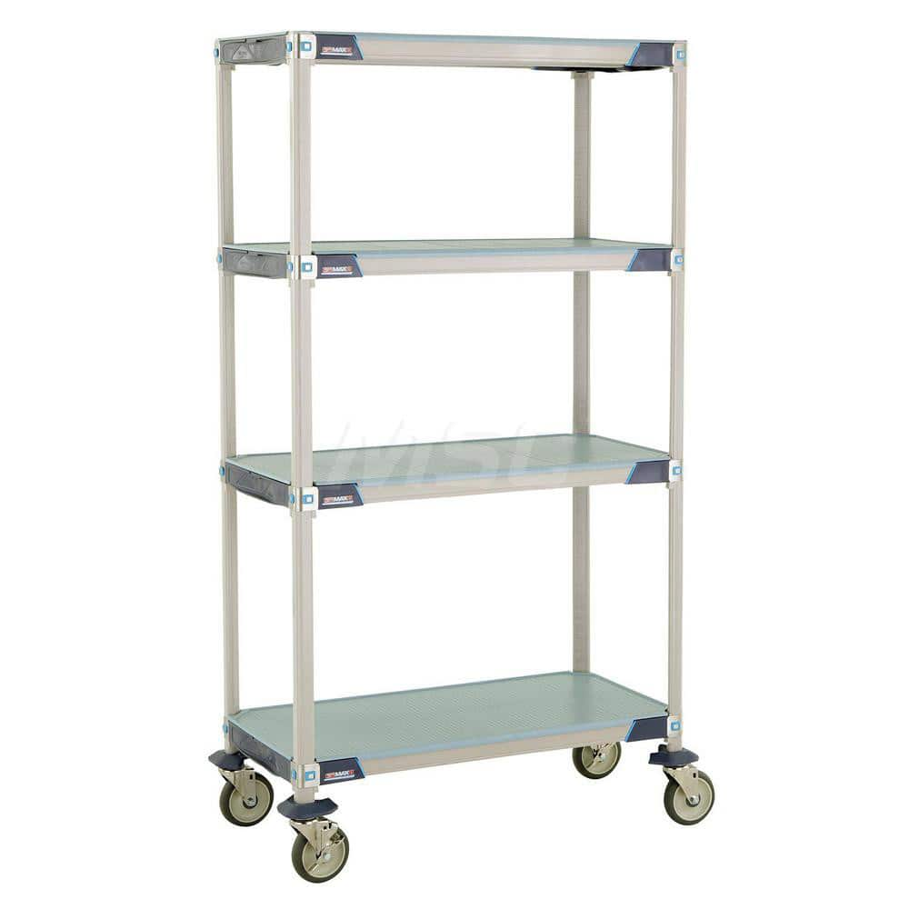 Metro - Carts; Type: Industrial Cart ; Load Capacity (Lb.): 900.000 ; Number of Shelves: 4 ; Width (Inch): 20-5/16 ; Length (Inch): 37-3/4 ; Height (Inch): 67-5/16 - Exact Industrial Supply