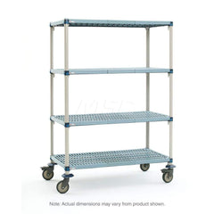 Metro - Carts; Type: Industrial Cart ; Load Capacity (Lb.): 900.000 ; Number of Shelves: 4 ; Width (Inch): 20-5/16 ; Length (Inch): 37-3/4 ; Height (Inch): 67-1/4 - Exact Industrial Supply