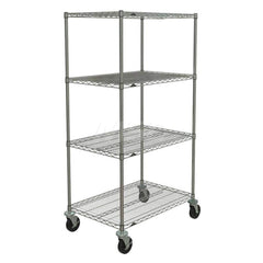 Metro - Carts; Type: Wire ; Load Capacity (Lb.): 600.000 ; Number of Shelves: 4 ; Width (Inch): 26-3/16 ; Length (Inch): 38 ; Height (Inch): 67-7/8 - Exact Industrial Supply
