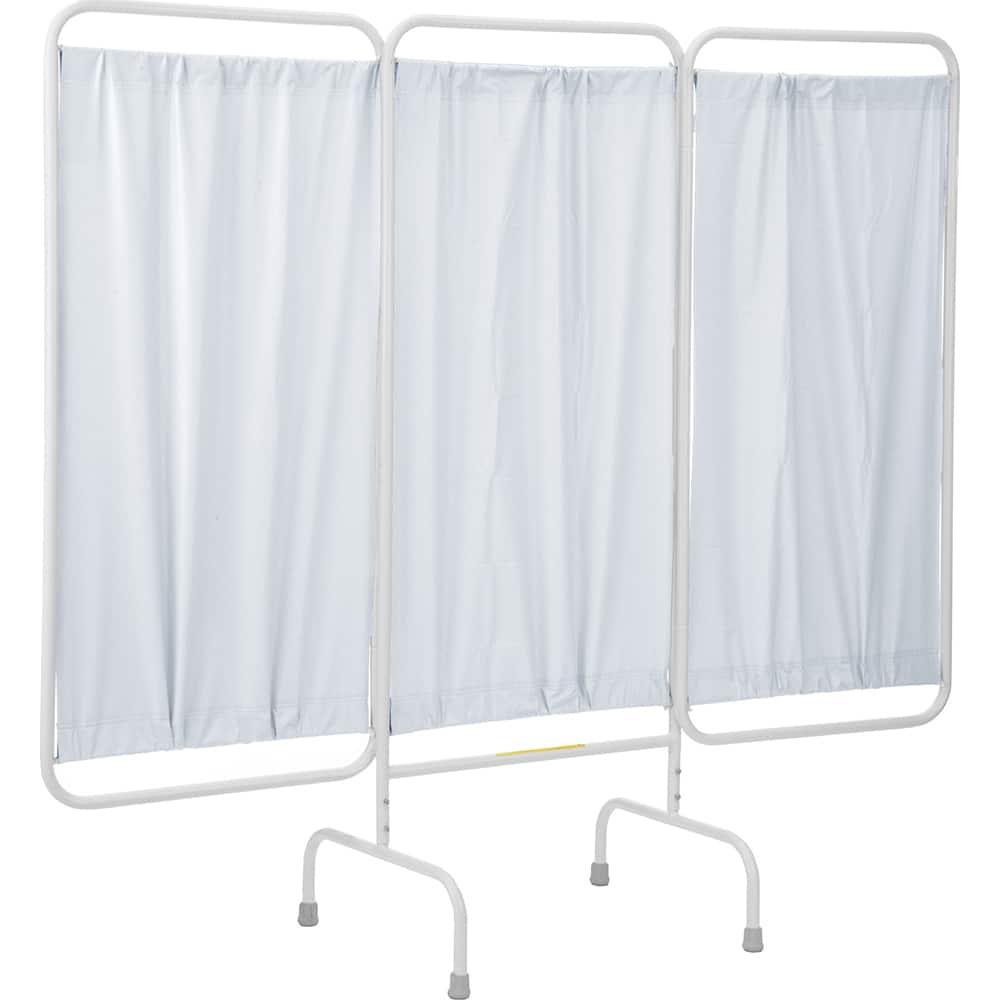 R&B Wire Products - Office Cubicle Partitions; Type: Three Panel Mobile Medical Privacy Screen ; Width (Inch): 81 ; Height (Inch): 67 ; Color: White ; Mount Type: No Mount ; Thickness (Inch): .006 - Exact Industrial Supply