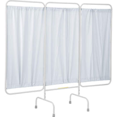 R&B Wire Products - Office Cubicle Partitions; Type: Three Panel Mobile Medical Privacy Screen ; Width (Inch): 81 ; Height (Inch): 69 ; Color: White ; Mount Type: No Mount ; Thickness (Inch): .006 - Exact Industrial Supply