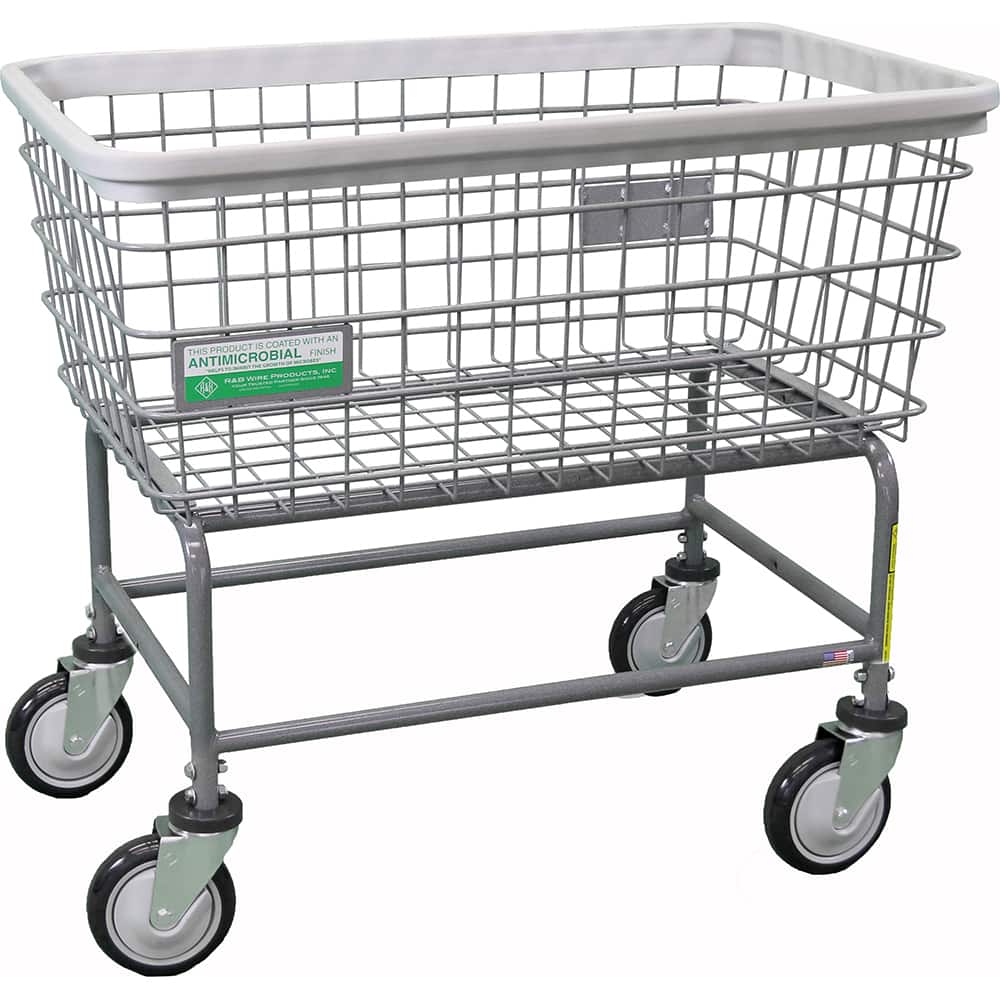 R&B Wire Products - Carts; Type: Rolling Wire Laundry Cart ; Load Capacity (Lb.): 200.000 ; Width (Inch): 21-1/2 ; Length (Inch): 33-3/4 ; Height (Inch): 30-1/2 ; Material: Steel - Exact Industrial Supply