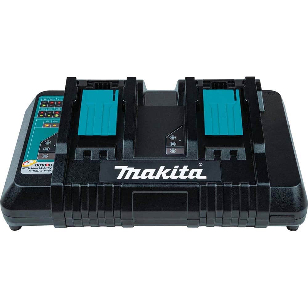 Makita - Battery Chargers; Battery Size Compatibility: Proprietary ; Battery Chemistry Compatibility: Lithium-Ion ; Charging Time (Hours): 0.75 ; Charging Time (Minutes): 45 ; Maximum Number of Batteries: 2 ; Voltage: 18 - Exact Industrial Supply