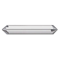 Titan USA - Chamfer Mills; Cutter Head Diameter (Inch): 1/8 ; Included Angle B: 40 ; Included Angle A: 100 ; Chamfer Mill Material: Solid Carbide ; Chamfer Mill Finish/Coating: Uncoated ; Overall Length (Inch): 2 - Exact Industrial Supply