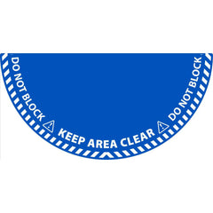 NMC - Adhesive Backed Floor Signs; Message Type: Workplace/Safety ; Graphic Type: Doorway ; Message or Graphic: KEEP AREA CLEAR, DO NOT BLOCK ; Legend: KEEP AREA CLEAR, DO NOT BLOCK ; Color: Blue; White ; Special Color Properties: No Special Color Proper - Exact Industrial Supply