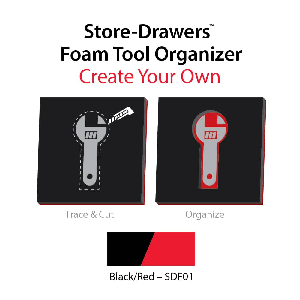 NMC - Tool Box Case & Cabinet Inserts; Type: Customizable Foam Insert ; For Use With: Store-Drawers? Tool Boxes & Cases ; Material Family: Foam ; Width (Inch): 40 ; Depth (Inch): 27 ; Height (Inch): 3/4 - Exact Industrial Supply