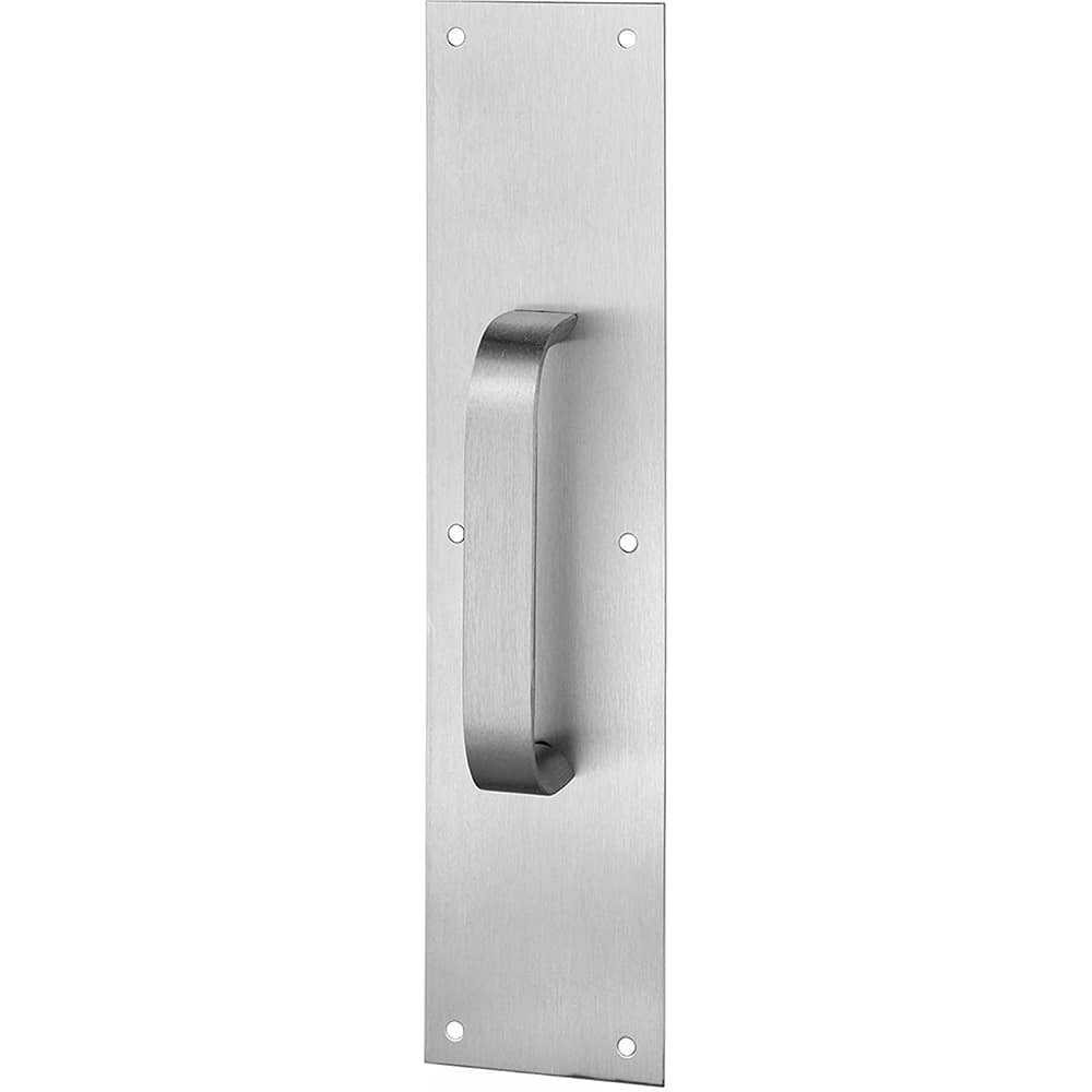 Rockwood - Door Pulls; Overall Length (Inch): 16 ; Finish/Coating: Satin Stainless Steel ; Grip Length: 4 (Inch) - Exact Industrial Supply