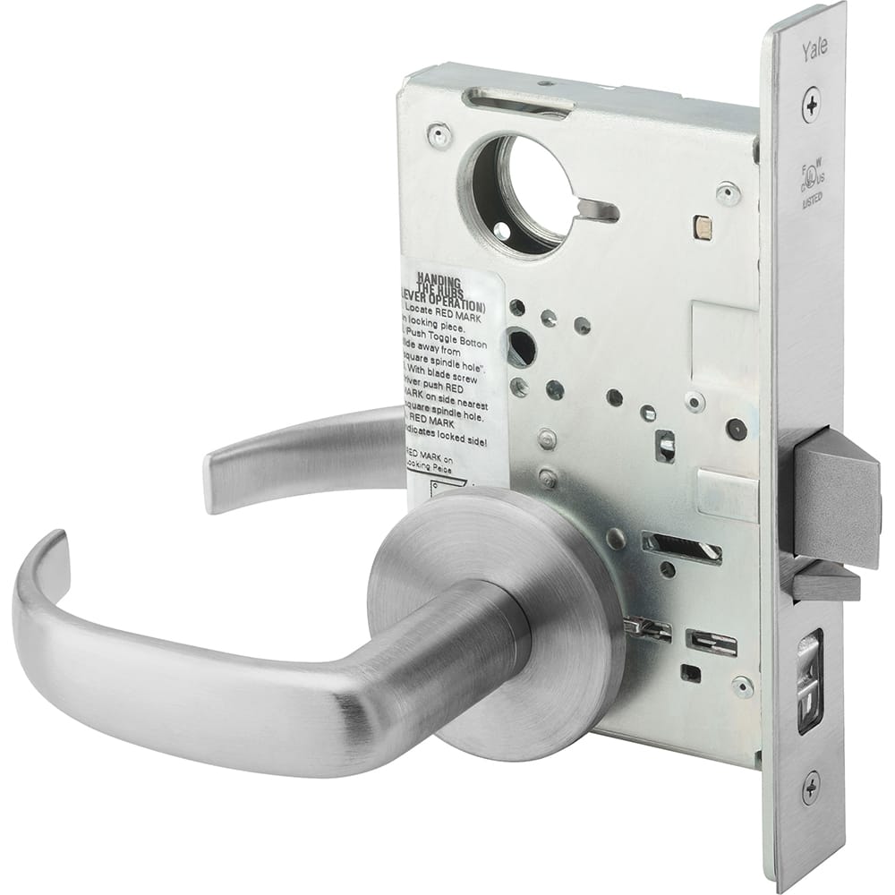 Lever Locksets; Door Thickness: 1 3/4 - 2 1/8; Back Set: 2-3/4; For Use With: Passage Doors; Finish/Coating: Satin Chrome; Cylinder Type: Mortise; Special Item Information: Passage or Closet Latch Function; Rating: Fire Rated; Additional Information: Seri