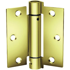 Standard-Weight Full-Mortise Single Acting Spring Hinge: 4-1/2″ Long, 0.134″ Thick, 8 Mounting Holes Steel