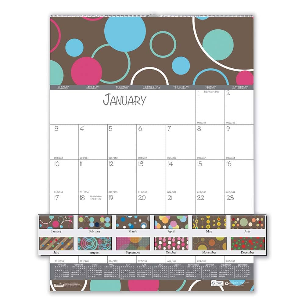 House of Doolittle - Note Pads, Writing Pads & Notebooks Writing Pads & Notebook Type: Wall Calendar Size: 12 x 16-1/2 - Exact Industrial Supply