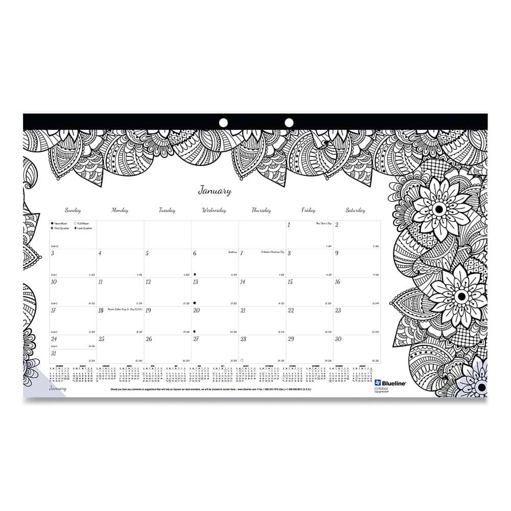 Blueline - Note Pads, Writing Pads & Notebooks Writing Pads & Notebook Type: Desk Pad Size: 17-3/4 x 10-7/8 - Exact Industrial Supply