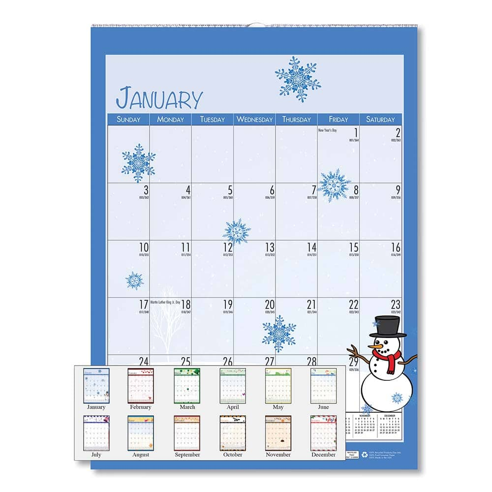 House of Doolittle - Note Pads, Writing Pads & Notebooks Writing Pads & Notebook Type: Wall Calendar Size: 12 x 16-1/2 - Exact Industrial Supply