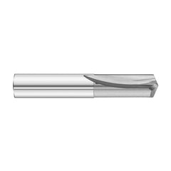 1/8″ Dia. × 1/8″ Shank × 5/8″ Flute Length × 2″ OAL, 5xD, 135°, Uncoated, 2xD Flute, External Coolant, Round Solid Carbide Drill