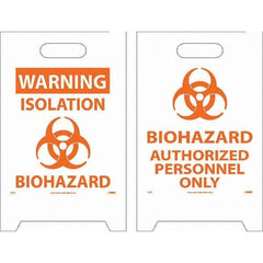 NMC - Cone & A Frame Floor Signs Shape: A-Frame Type: Hazardous Materials - Exact Industrial Supply