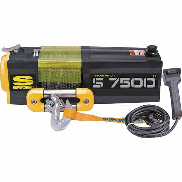 Superwinch - Automotive Winches Type: DC Electric Winch Pull Capacity (Lb.): 7,500 (Pounds) - Exact Industrial Supply