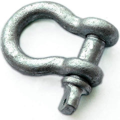 PRO-SOURCE - Shackles; Nominal Chain Size: 3/8 ; Load Limit (Ton): 1.00 ; Type: Anchor ; Pin Type: Screw ; Material: Carbon ; Jaw Inside Height (Inch): 7/16 - Exact Industrial Supply