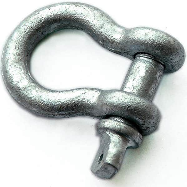 PRO-SOURCE - Shackles; Nominal Chain Size: 7/8 ; Load Limit (Ton): 6.50 ; Type: Anchor ; Pin Type: Screw ; Material: Carbon ; Jaw Inside Height (Inch): 1 - Exact Industrial Supply