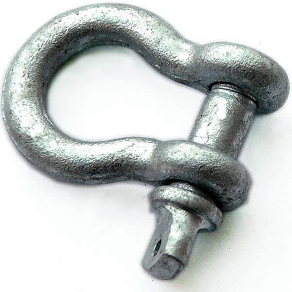 PRO-SOURCE - Shackles; Nominal Chain Size: 1/2 ; Load Limit (Ton): 3.00 ; Type: Anchor ; Pin Type: Screw ; Material: Alloy ; Jaw Inside Height (Inch): 5/8 - Exact Industrial Supply