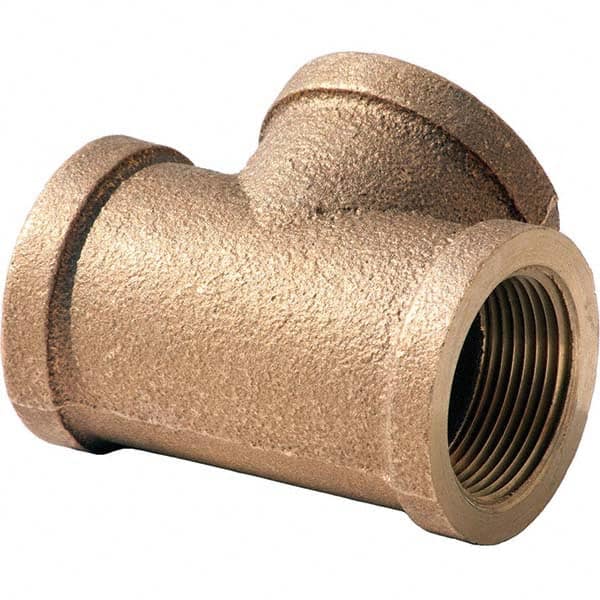 Merit Brass - Brass & Chrome Pipe Fittings Type: Tee Fitting Size: 2-1/2 - Exact Industrial Supply
