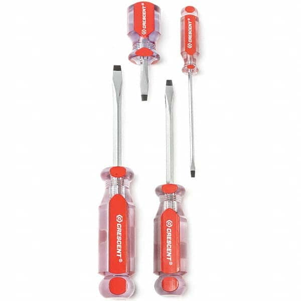 Crescent - Screwdriver Sets Screwdriver Types Included: Slotted Number of Pieces: 4 - Exact Industrial Supply