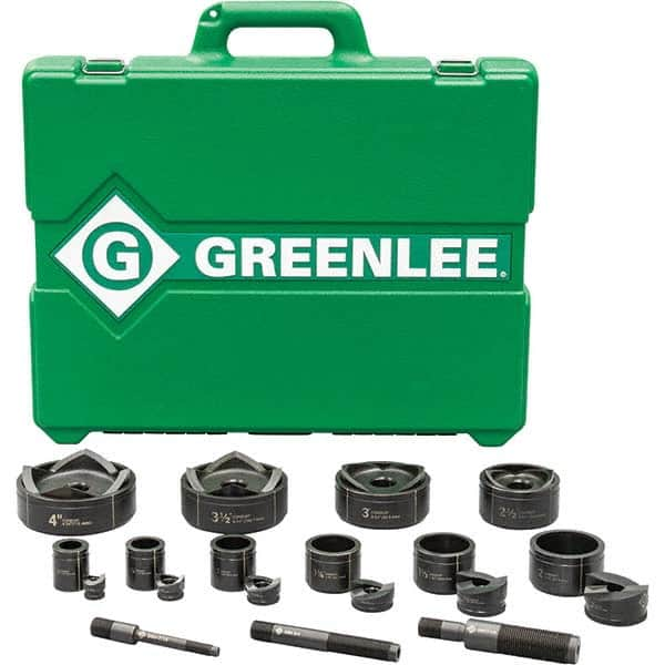 Greenlee - Punch & Driver Kits Tool Type: Knockout Set Punch Shape: Round - Exact Industrial Supply