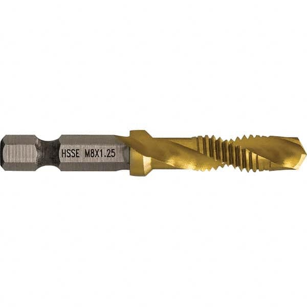 Greenlee - Combination Drill & Tap Sets Minimum Thread Size (mm): M8x1.25 Maximum Thread Size (mm): M8x1.25 - Exact Industrial Supply