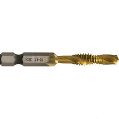 Greenlee - Combination Drill & Tap Sets Minimum Thread Size (Inch): 1/4-20 Maximum Thread Size (mm): M6x1.00 - Exact Industrial Supply