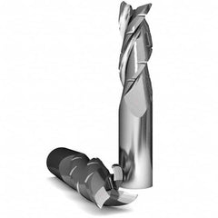 1/2″ Diam 3-Flute 37° Solid Carbide 0.03″ Corner Radius Roughing & Finishing End Mill Uncoated, 1-1/8″ LOC, 3″ OAL, 1/2″ Shank Diam, Series AL
