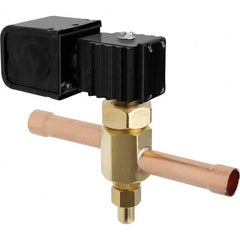 Parker - 1/2" Port Brass Solenoid Solenoid Valve - Exact Industrial Supply