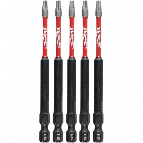 Milwaukee Tool - Power & Impact Screwdriver Bits & Holders Bit Type: Torx Torx Size: T15 - Exact Industrial Supply