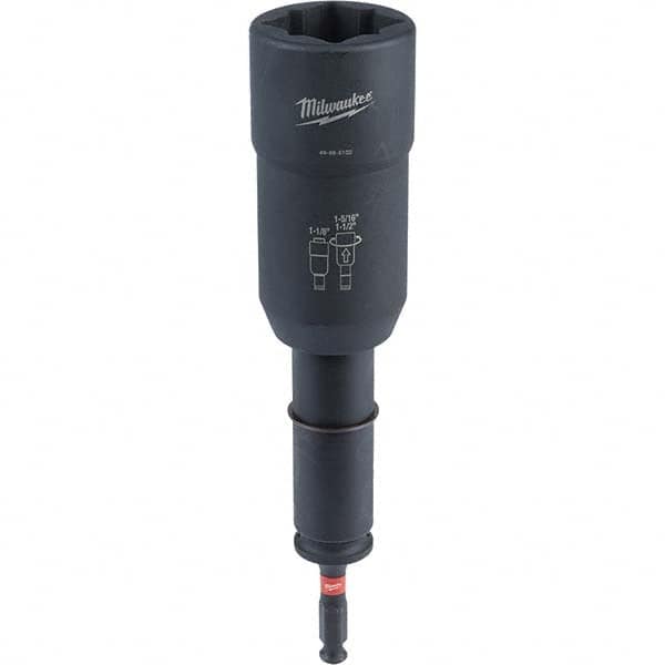 Milwaukee Tool - 7/16" Hex 1/2" Lineman's Utility Socket for Standard Hex/Socket Screws - Exact Industrial Supply