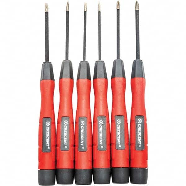 Crescent - Screwdriver Sets Screwdriver Types Included: Phillips; Slotted Number of Pieces: 6 - Exact Industrial Supply