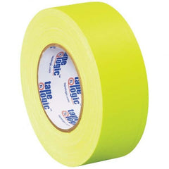 Tape Logic - Pack of (3) 50 Yd Rolls 2" x 11 mil Fluorescent Yellow Rubber Gaffers Tape - Exact Industrial Supply