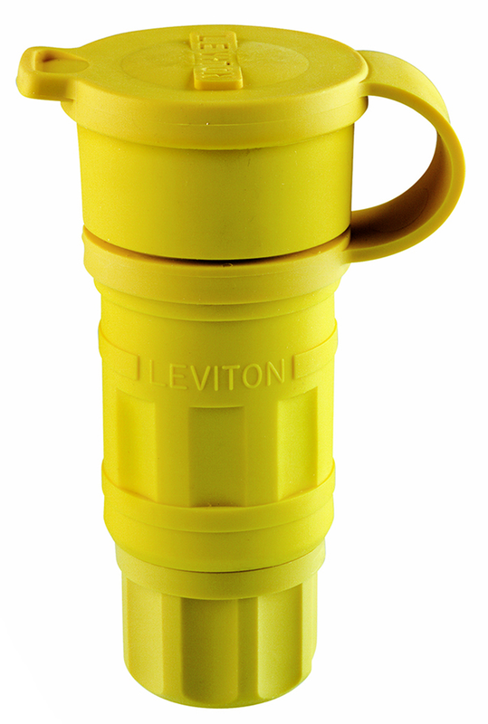 15 Amp; 250 Volt; NEMA 6-15R; 2P; 3W; Connector; Straight Blade; Industrial Grade; Grounding; Wetguard - Yellow - Exact Industrial Supply
