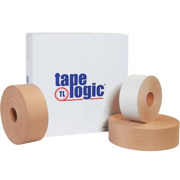 Tape Logic - Pack of (10) 450' Rolls 3" White Water Activated Adhesive Packaging Tape - Exact Industrial Supply