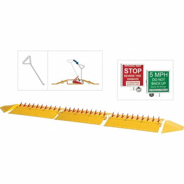 TAPCO - Speed Bumps, Parking Curbs & Accessories Type: Traffic Spikes Length (Inch): 31 - Exact Industrial Supply