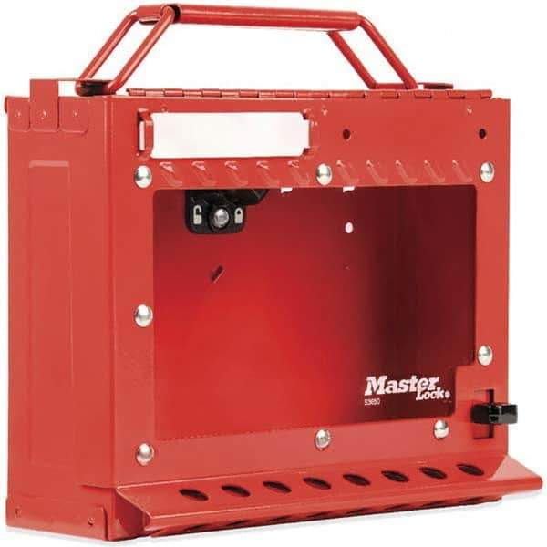 Master Lock - Group Lockout Boxes Portable or Wall Mount: Wall Mount Maximum Number of Padlocks: 15 - Exact Industrial Supply