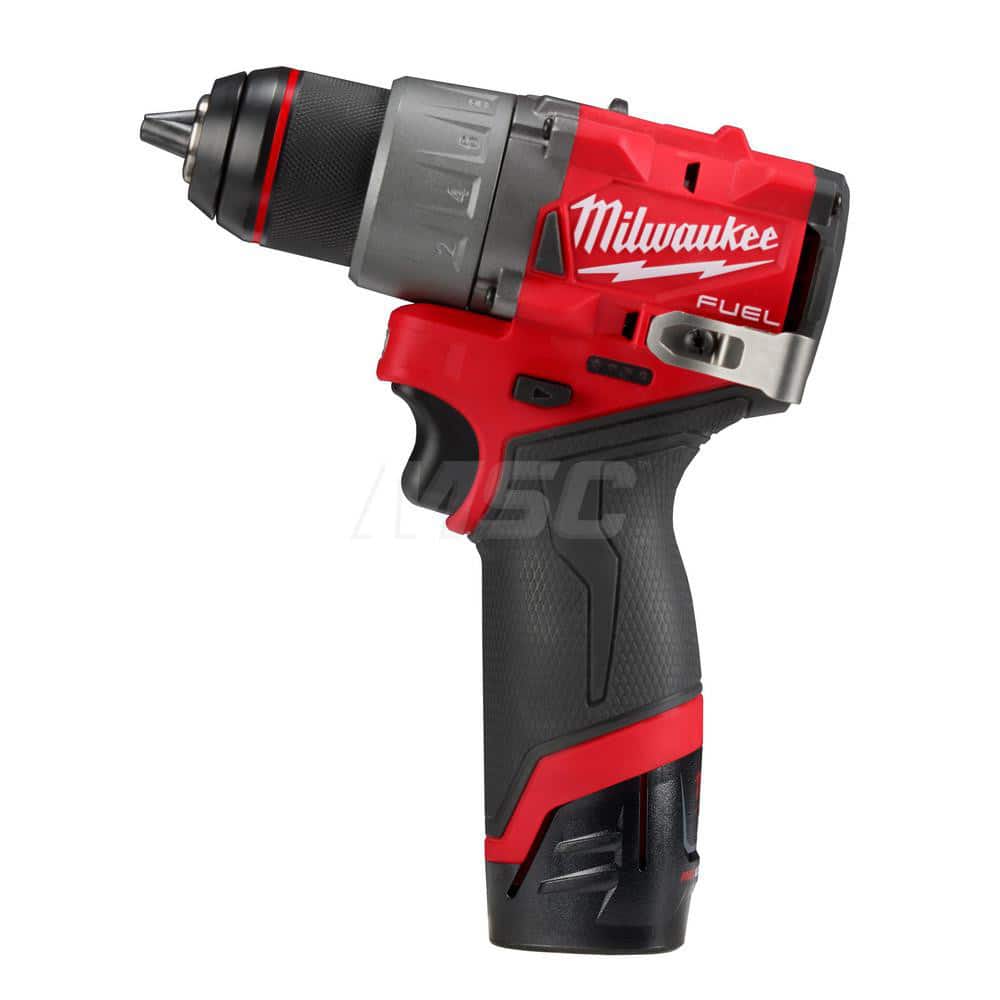 Cordless Drill: 12V, 1/2″ Chuck, 1,550 RPM Keyless Chuck, Reversible, 2 Lithium-ion 48-11-2401 48-11-2402 48-11-2420 48-11-2430 48-11-2440 & 48-11-2460 Battery Included, 2510-20 48-59-1204 & 48-59-1807 Charger Included