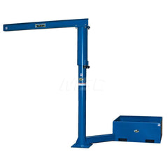Jib Crane: 1,000 lb Limit, 360 ° Rotation Steel
