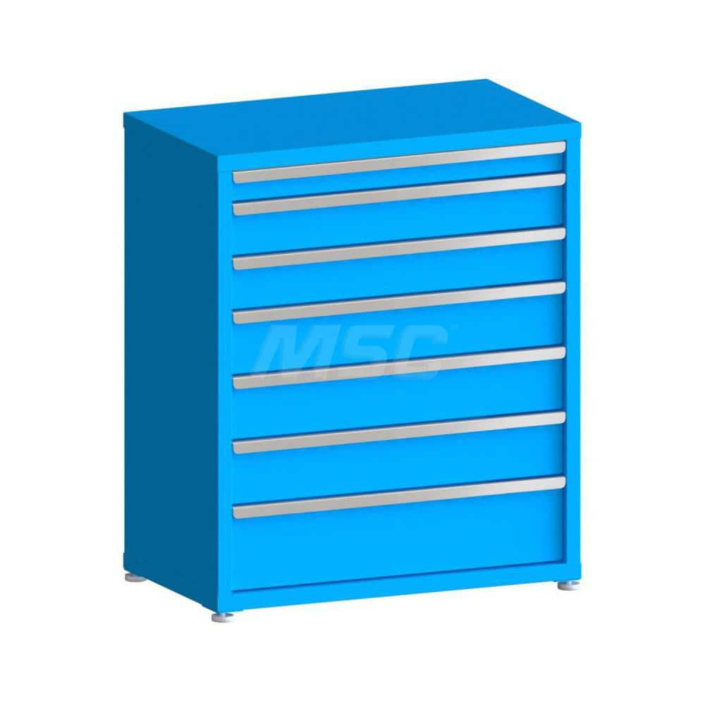 Modular Steel Storage Cabinet: 7 Drawer, Keyed