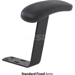 Cushions, Casters & Chair Accessories; Type: Fixed Arms; Accessory Type: Fixed Arms; For Use With: Chair; Color: Black; Number of Pieces: 2; Color: Black; Overall Height: 13.0000; Material: Urethane; Steel; Overall Width: 6; Number Of Pieces: 2; Minimum O