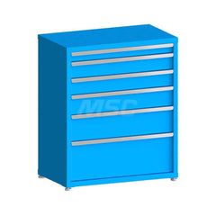 Modular Steel Storage Cabinet: 6 Drawer, Keyed