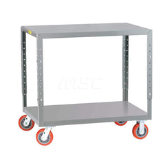 Mobile Work Benches; Bench Type: Mobile Table; Edge Type: Straight; Depth (Inch): 24; Leg Style: Adjustable; Load Capacity (Lb. - 3 Decimals): 3600; Color: Gray; Maximum Height (Inch): 47-1/2; Minimum Height (Inch): 35-1/2; Gauge: 12; Work Bench Material: