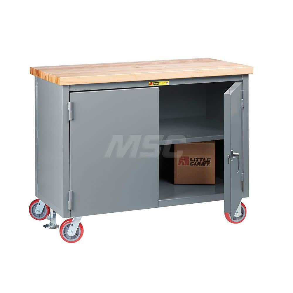 Mobile Work Benches; Bench Type: Mobile Workbench Cabinet; Edge Type: Straight; Depth (Inch): 30; Leg Style: Fixed; Load Capacity (Lb. - 3 Decimals): 3000; Color: Gray; Maximum Height (Inch): 38-3/4; Minimum Height (Inch): 38-3/4; Work Bench Material: Ste