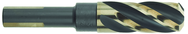 3/4" Dia. - 1-7/8 Flute Length - 4-5/16" OAL - 1/2 3-Flat Shank-HSS-118° Point Angle-Black & Gold-Series 1458 - Reduced Shank Core Drill; - Exact Industrial Supply