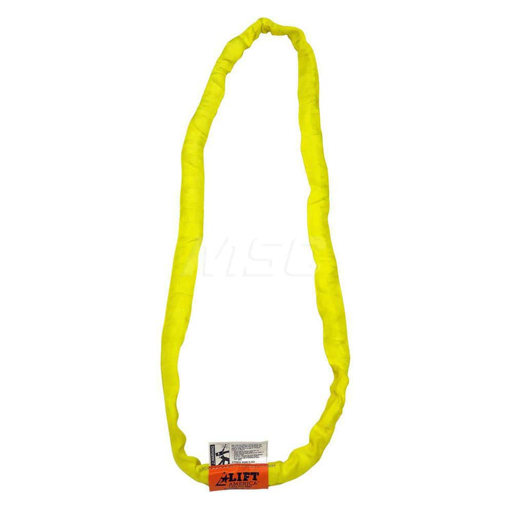 Endless Sling: 16' Long, 8,400 lb Vertical, 6,720 lb Choker, 16,800 lb Basket, Polyester Yellow