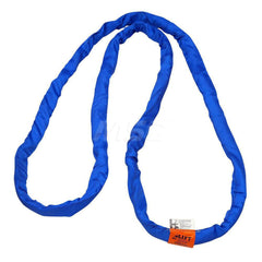 Endless Sling: 8' Long, 21,200 lb Vertical, 17,000 lb Choker, 42,400 lb Basket, Polyester Blue