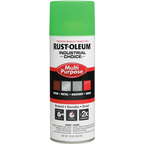 1600 Multi-Purpose Fluorescent Green Spray Paint - Exact Industrial Supply