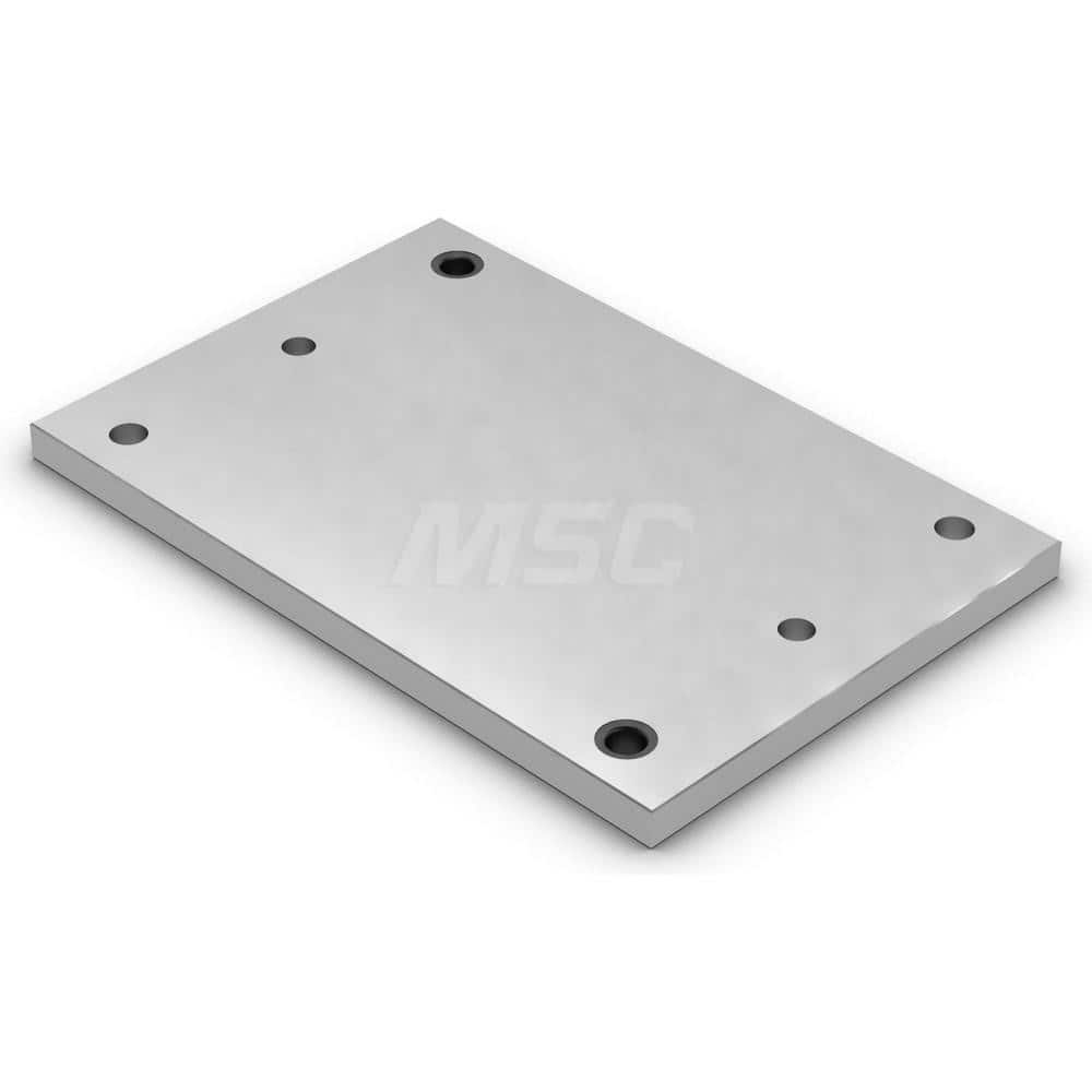 Fixture Plates; Overall Width (mm): 16; Overall Height: 1 in; Overall Length (mm): 16.00; Plate Thickness (Decimal Inch): 1.0000; Material: Cast Aluminum; Number Of T-slots: 0; Centerpoint To End: 8.00; Parallel Tolerance: 0.01 in; Overall Height (Decimal